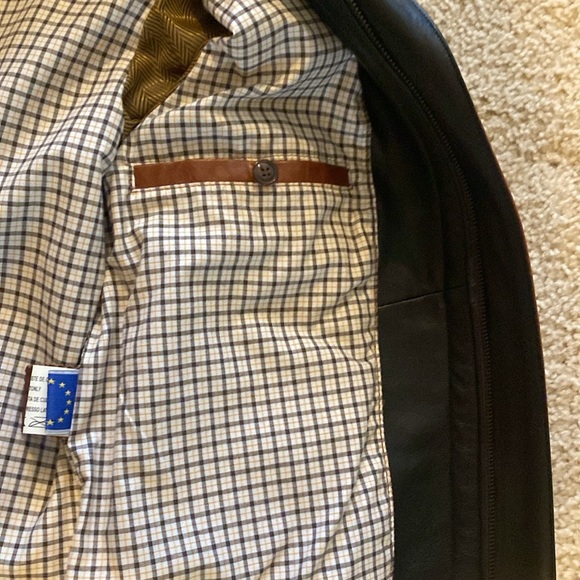 Alji Piel Brown Leather Jacket. Euro size 48/ US 14. In excellent used condition - Picture 11 of 14